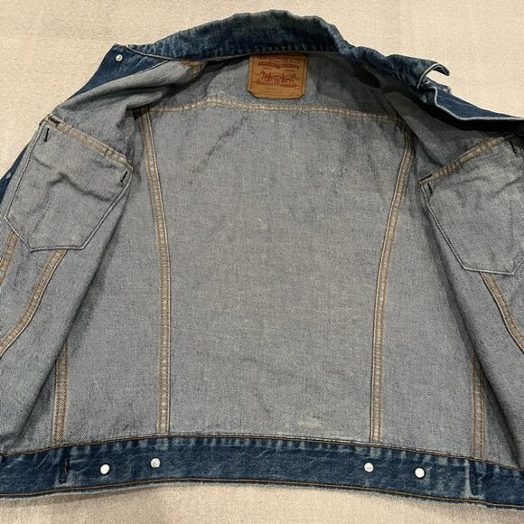 [42/L]Levi’s Blue Denim Vest - Picture 3 of 6